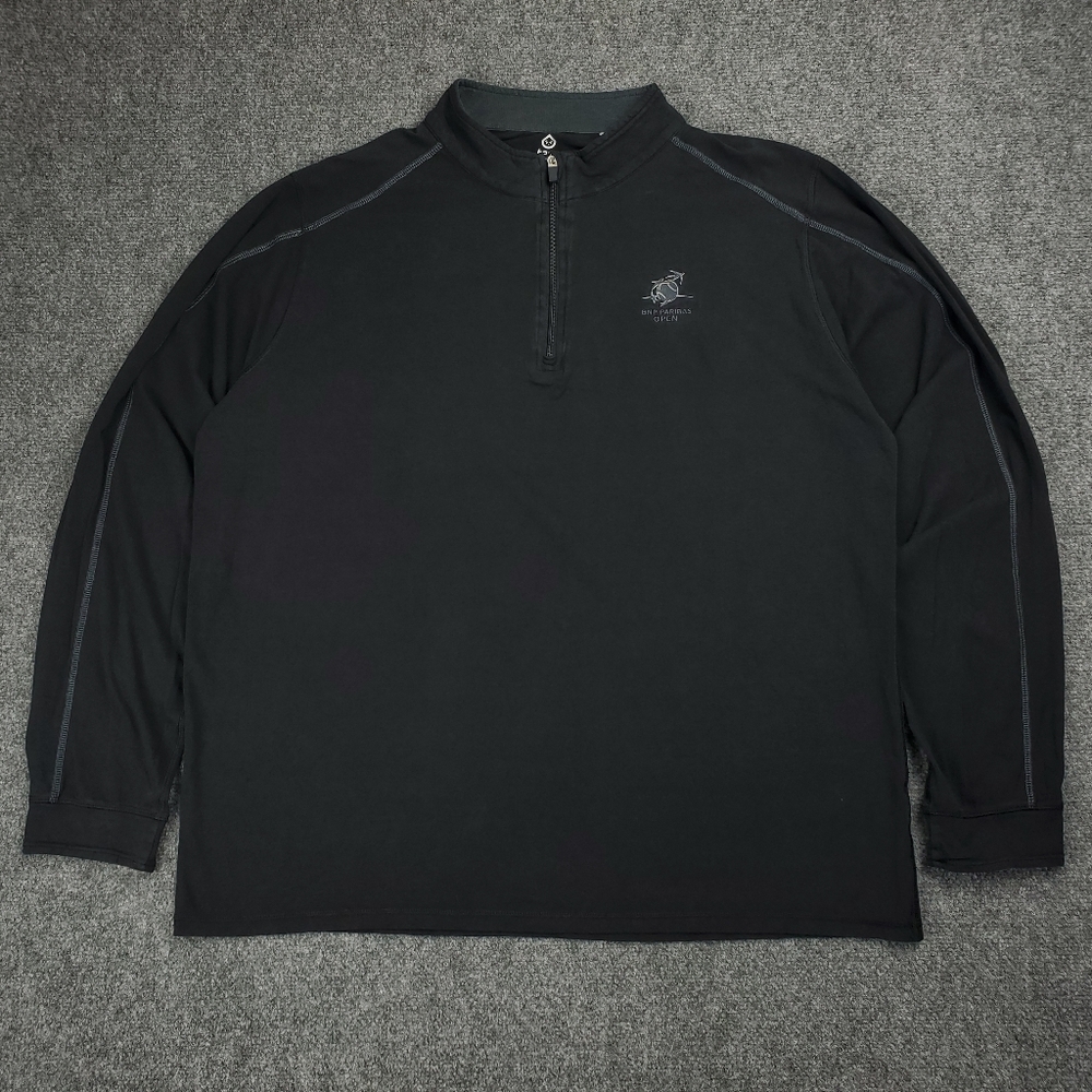 Tasc Bamboo Performance Pullover Shirt Mens 2XL Quarter Zip Long Sleeve Tennis